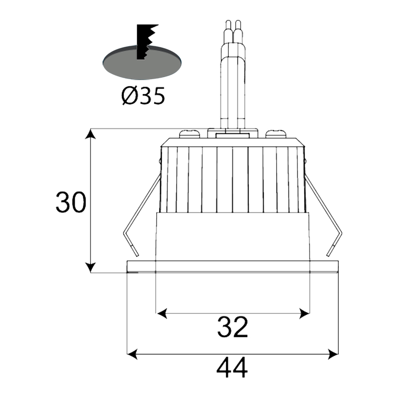 3CCT LED 迷你筒灯 3W